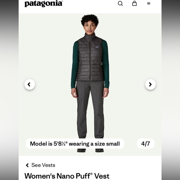 Patagonia Nano Puff Vest Puffer Black Women’s XS - Picture 4 of 13
